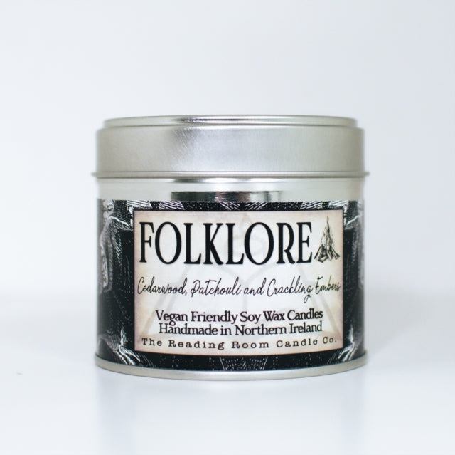 Folklore- Scented Soy Candle- Cedarwood, Patchouli and Crackling Embers (ISBN: 5065023895076)